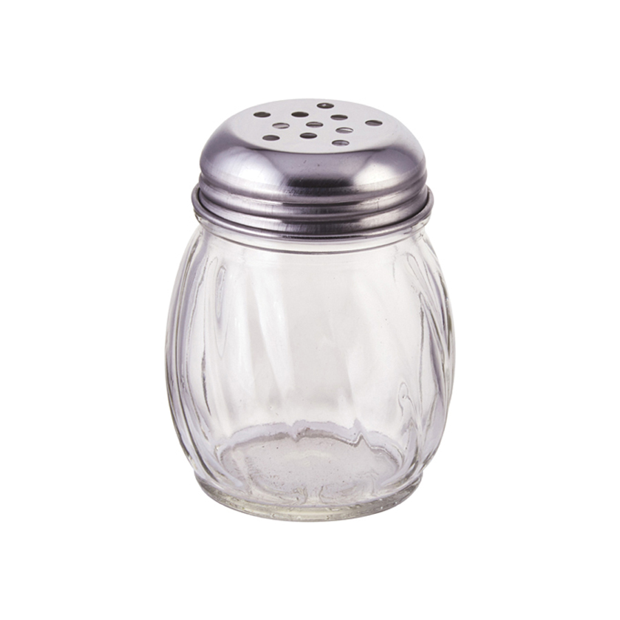 G-107 CHEESE SHAKER 6OZ GLASSPERFORATED LID - DZ -