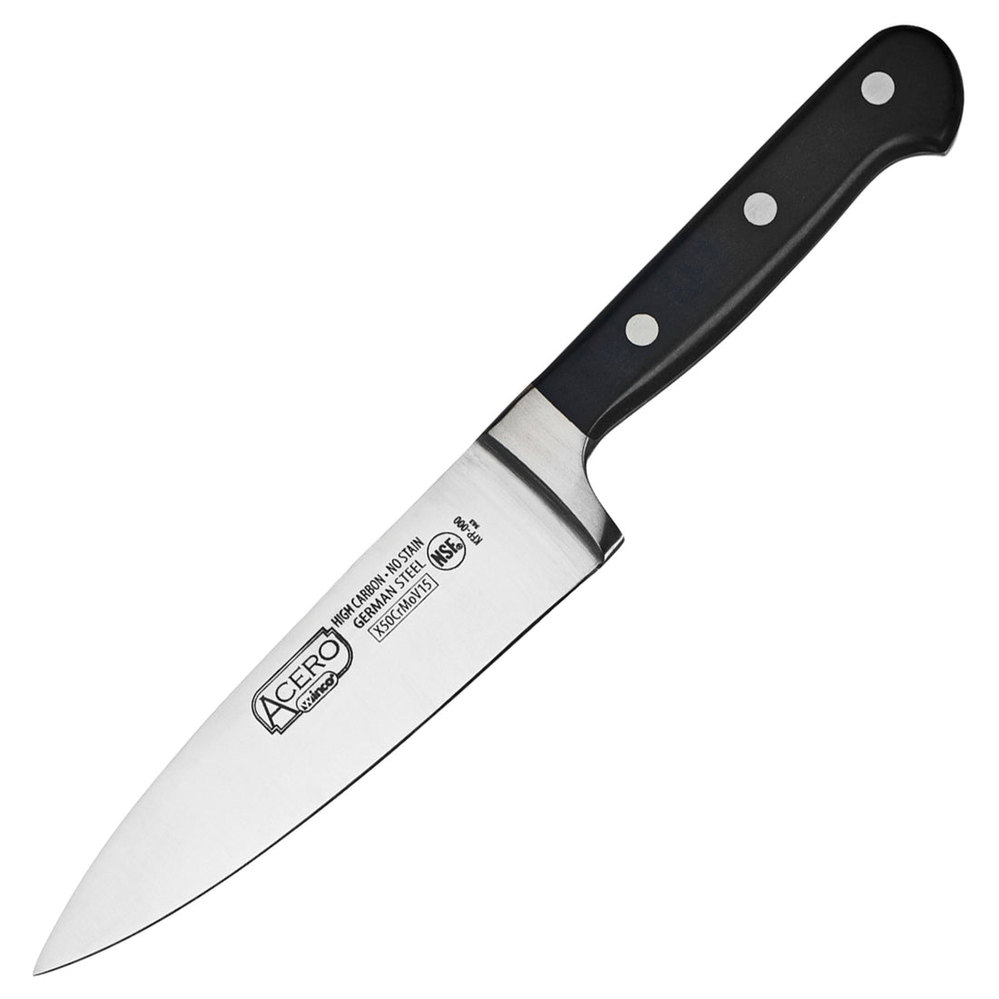 KFP-60 CHEFS KNIFE 6" POM HANDBLACK - EA -