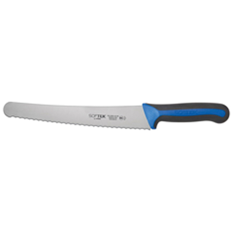 KSTK-102 KNIFE BREAD 10" - EANON SLIP BLACK/BLUE HANDLE