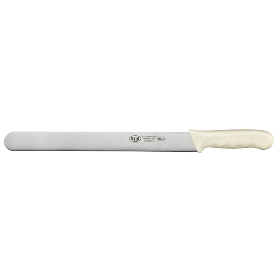 KWP-122 KNIFE SLICER 12" SSWHITE HANDLE - EA -