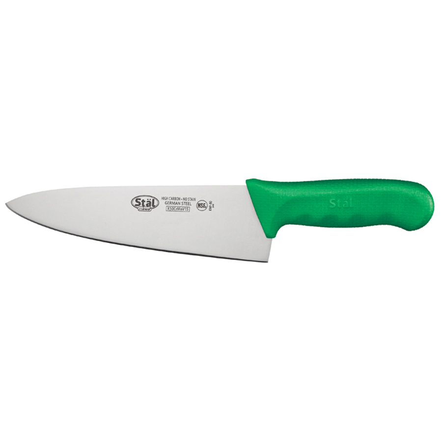 KWP-80G CHEF KNIFE 8" LONG SSGREEN HANDLE - EA