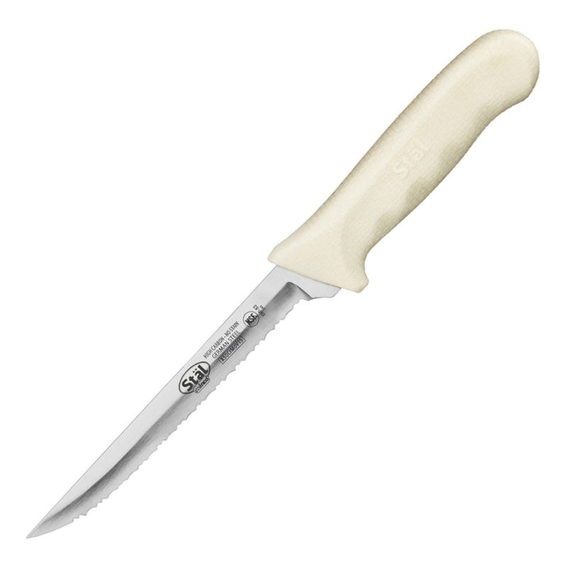 KWP-63 UTILITY KNIFE 6" SS WHITE HANDLE - EA -