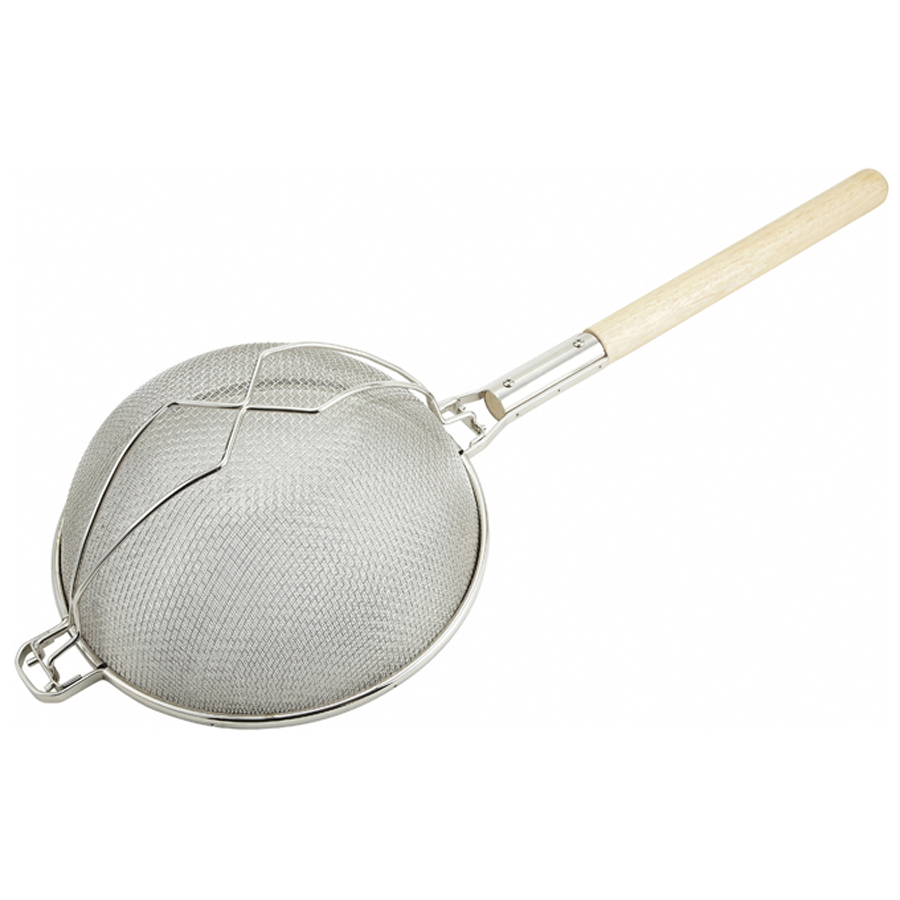 MST-12D MESH STRAINER 12" DIA DOUBLE TIN WOOD HAND EA