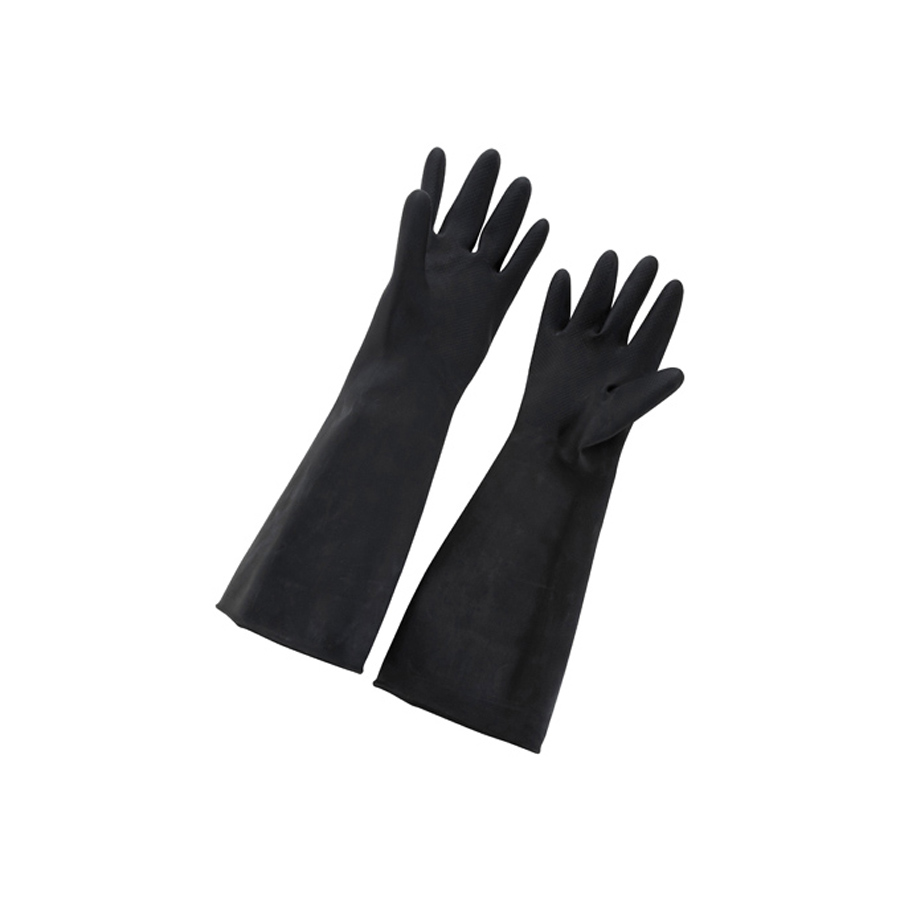 LARGE BLACK LATEX DISHWASHING GLOVES