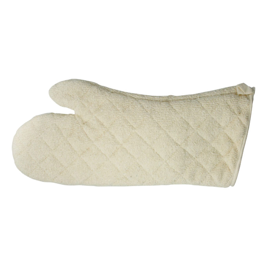 GREEN 17" OVEN MITT   UP TO 600DEG TERRY