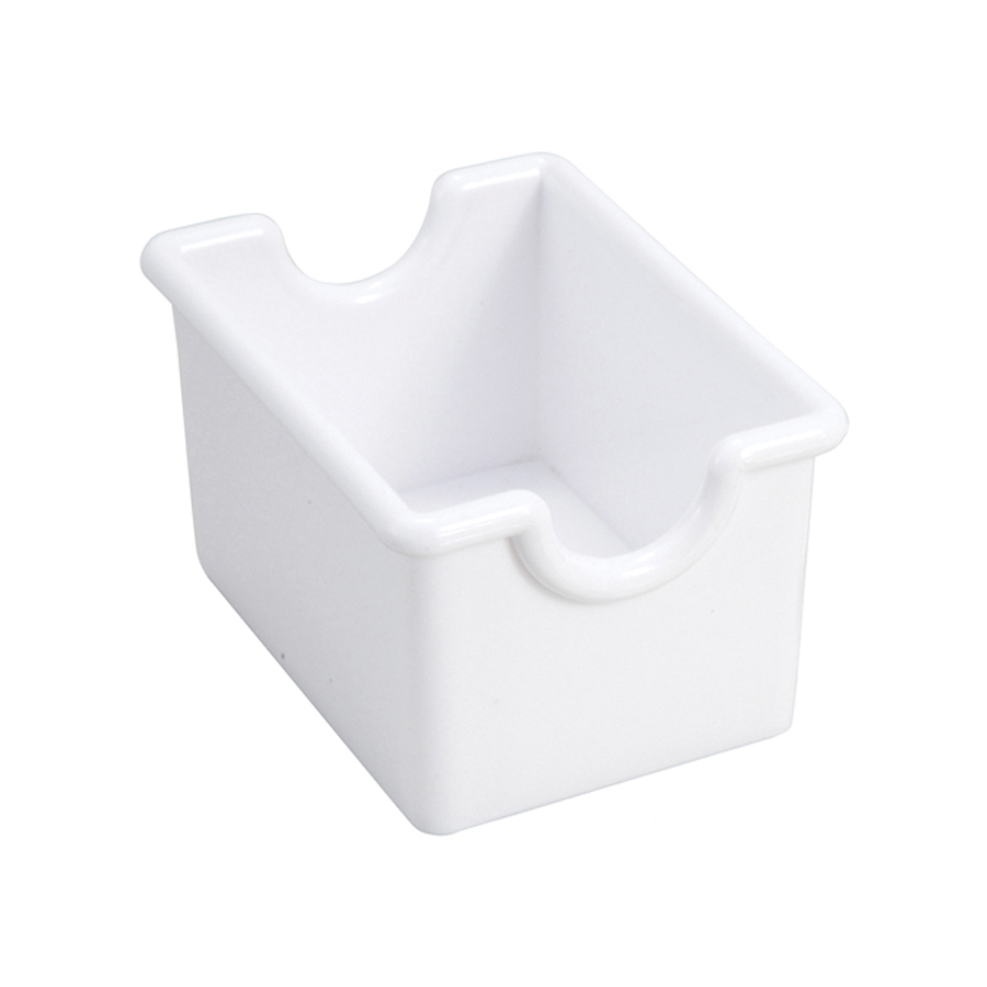 Sugar Packet Holder / Caddy White Plastic 3.5x2.5x2 - DZ