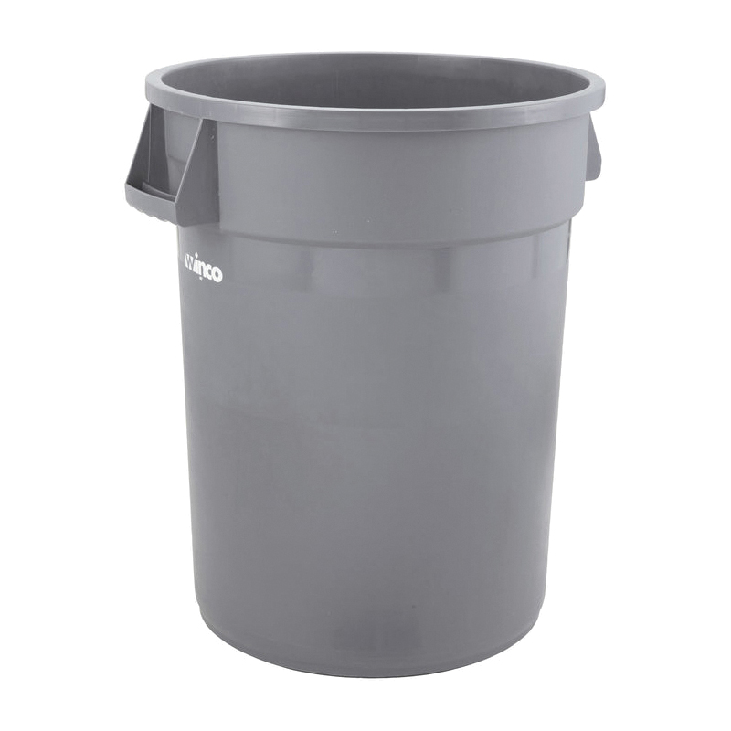 10 Gallon Round Grey Trash Can Ea