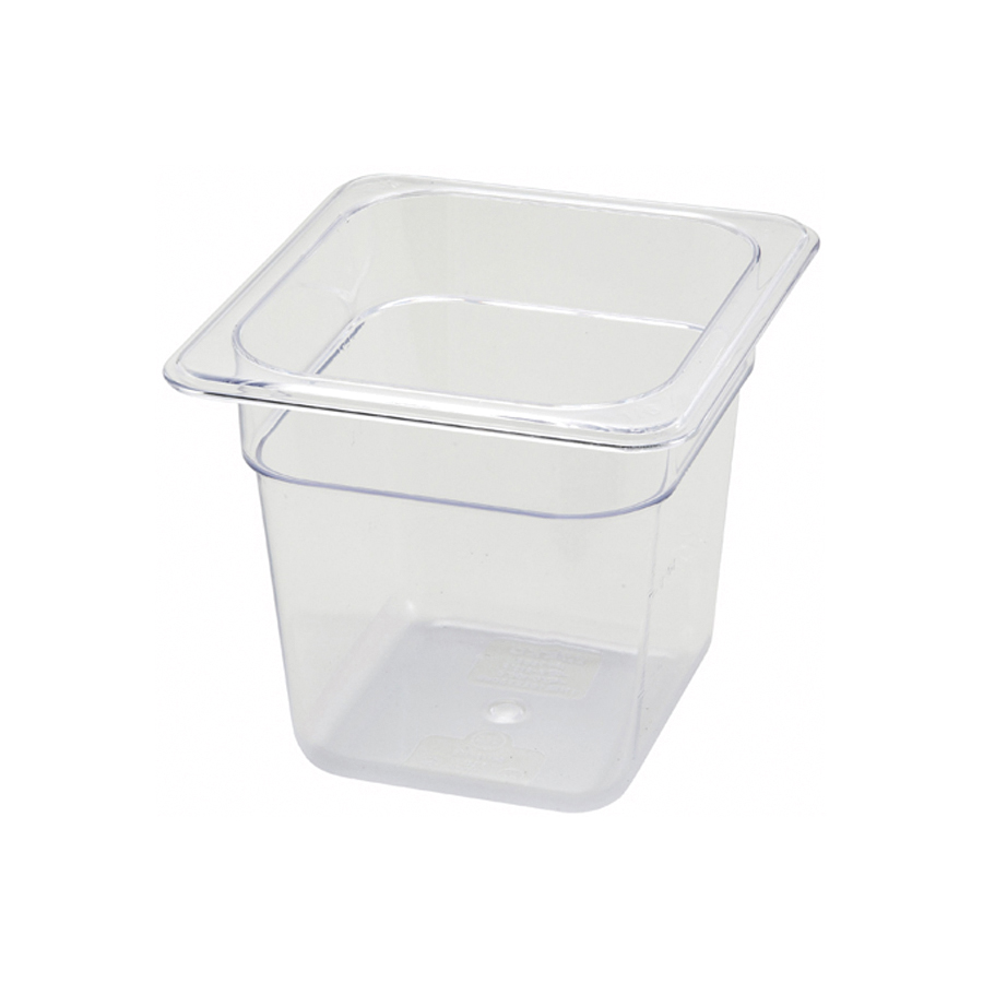 SP7606 FOOD PAN PLASTIC 1/6X6CLEAR POLY WARE - EA -