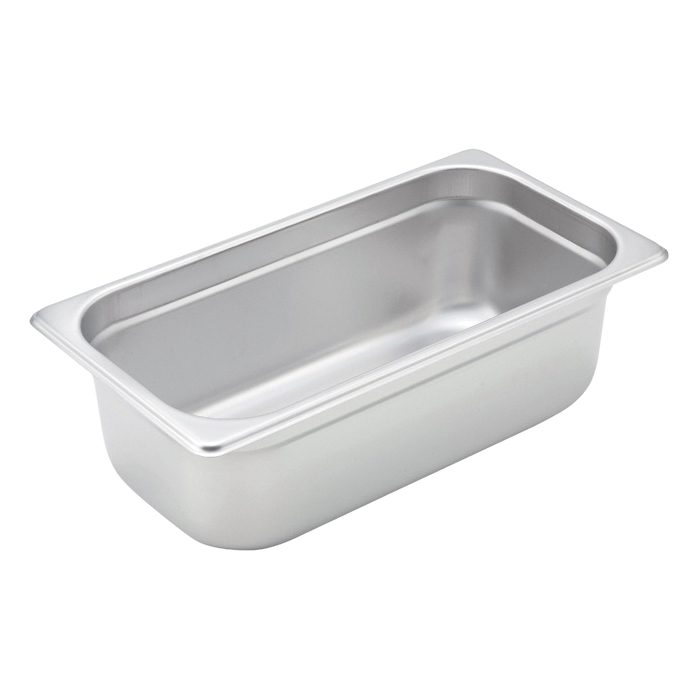 SPJM-304 STEAM PAN 1/3X4 DEEP SS ANTI JAM - EA - SPEC ORD