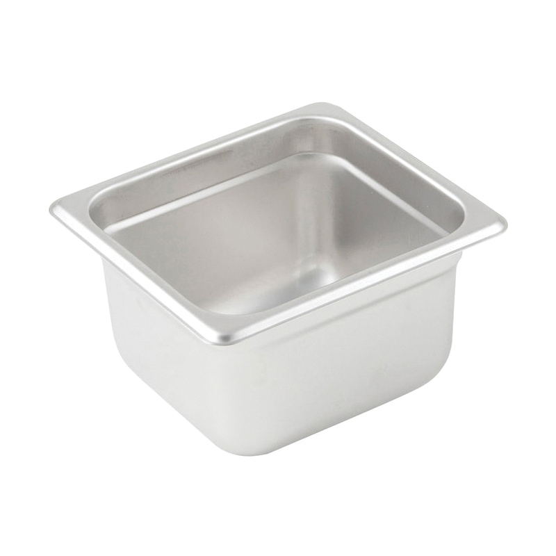 Steam Table Pan 1/6 x 4 Deep - 23 Gauge - 18/8 SS - EA