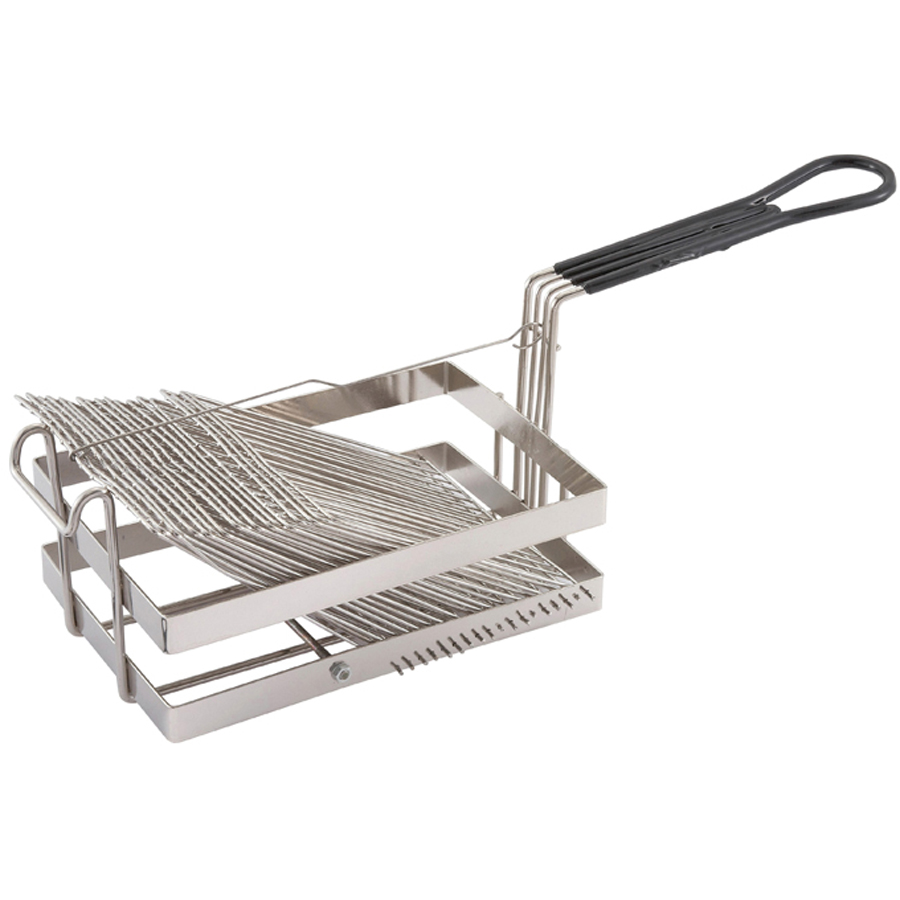 FRYER BASKET HOLDS 18 - 6" SHELLS NICKEL PLATED - EA