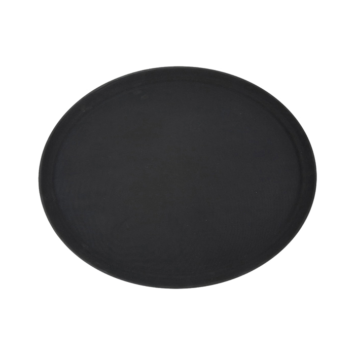 TFG-2622K SERVING TRAY 26X22 NON SKID BLACK OVAL - EA S/O