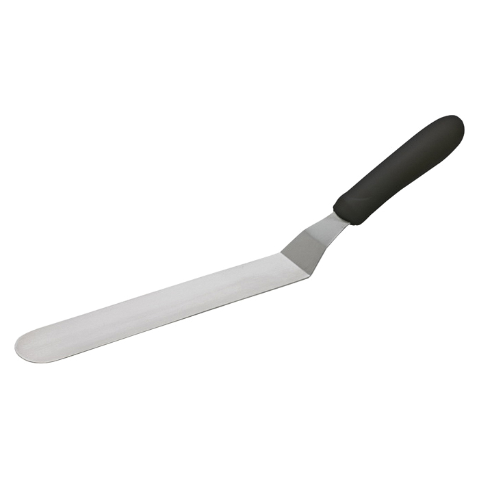 TKPO-9 BAKERS SPATULA OFFSET BLACK 8.5X1.5 SS BLADE EA