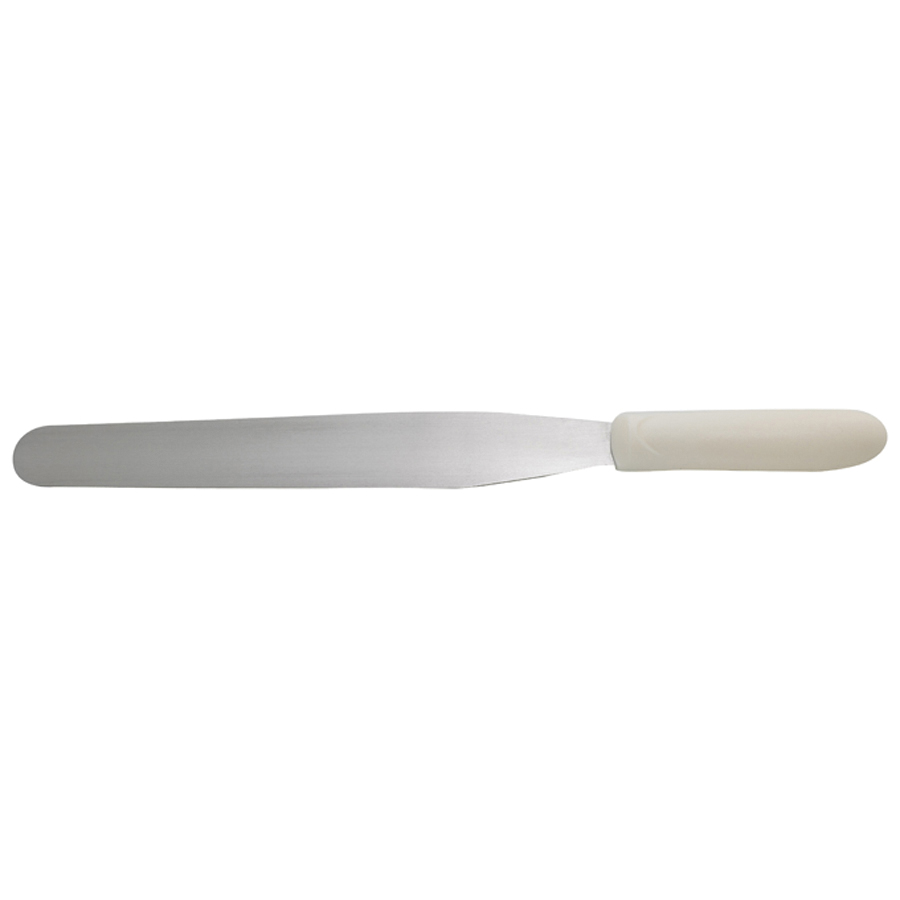 TWPS-9 BAKERS SPATULA 10" - EASS BLADE WHITE HANDLE