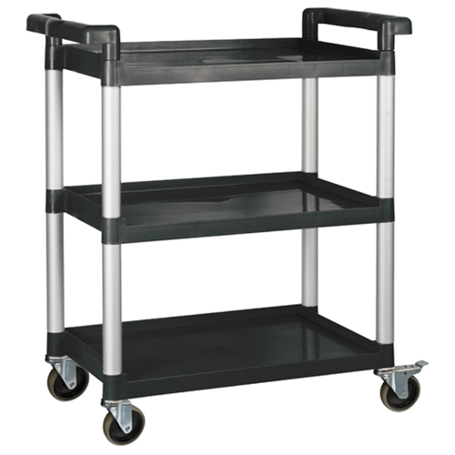 UC-2415K UTILITY CART 3-TIER BLACK 32X16-1/8X36-3/4  S/O