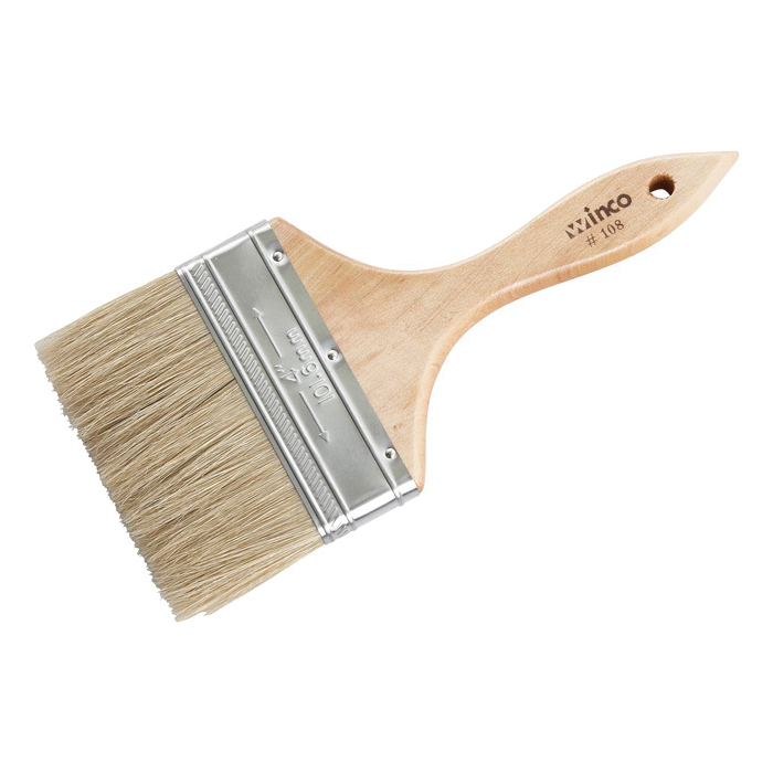 WBR-40 PASTRY BRUSH WOODEN 4" BOAR HAIR - EA - SPEC ORD