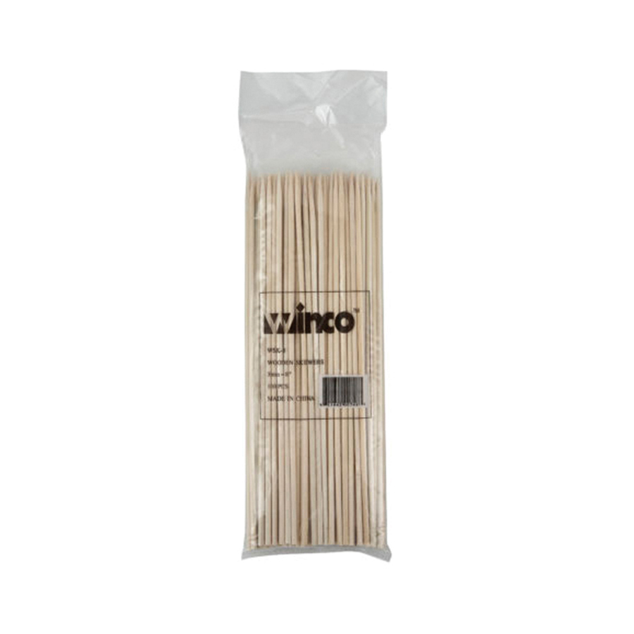 WSK-08 SKEWERS 8" WOOD BAMBOO - 100/BG - SPEC ORD