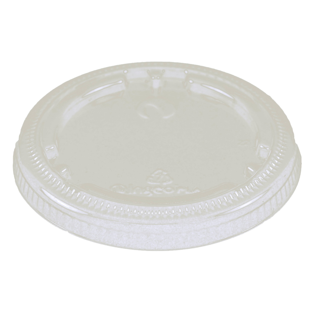 CPL-CS-9F PLA FLAT LID 1M/CS COMPOSTABLE FITS 4OZ TO 9OZ