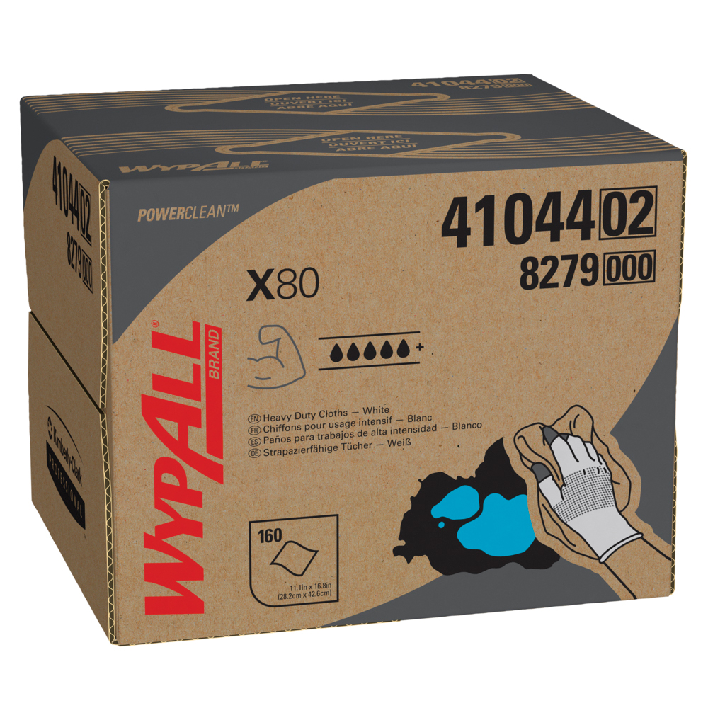 41044 WYPALL X80 TOWEL 1/160BRAG BOX WHITE