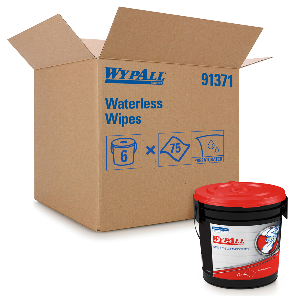 91371 WYPALL WATERLSS WIPE 6/C10.5X12.25 HEAVY DUTY  6/CS